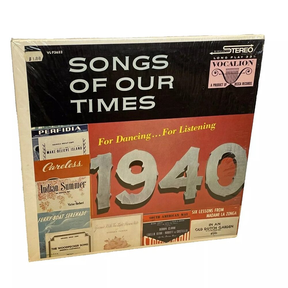 Songs Of Our Times Song Hits Of 1940 (Vinyl, 1959) Vocalion VL 73652 NM LP
